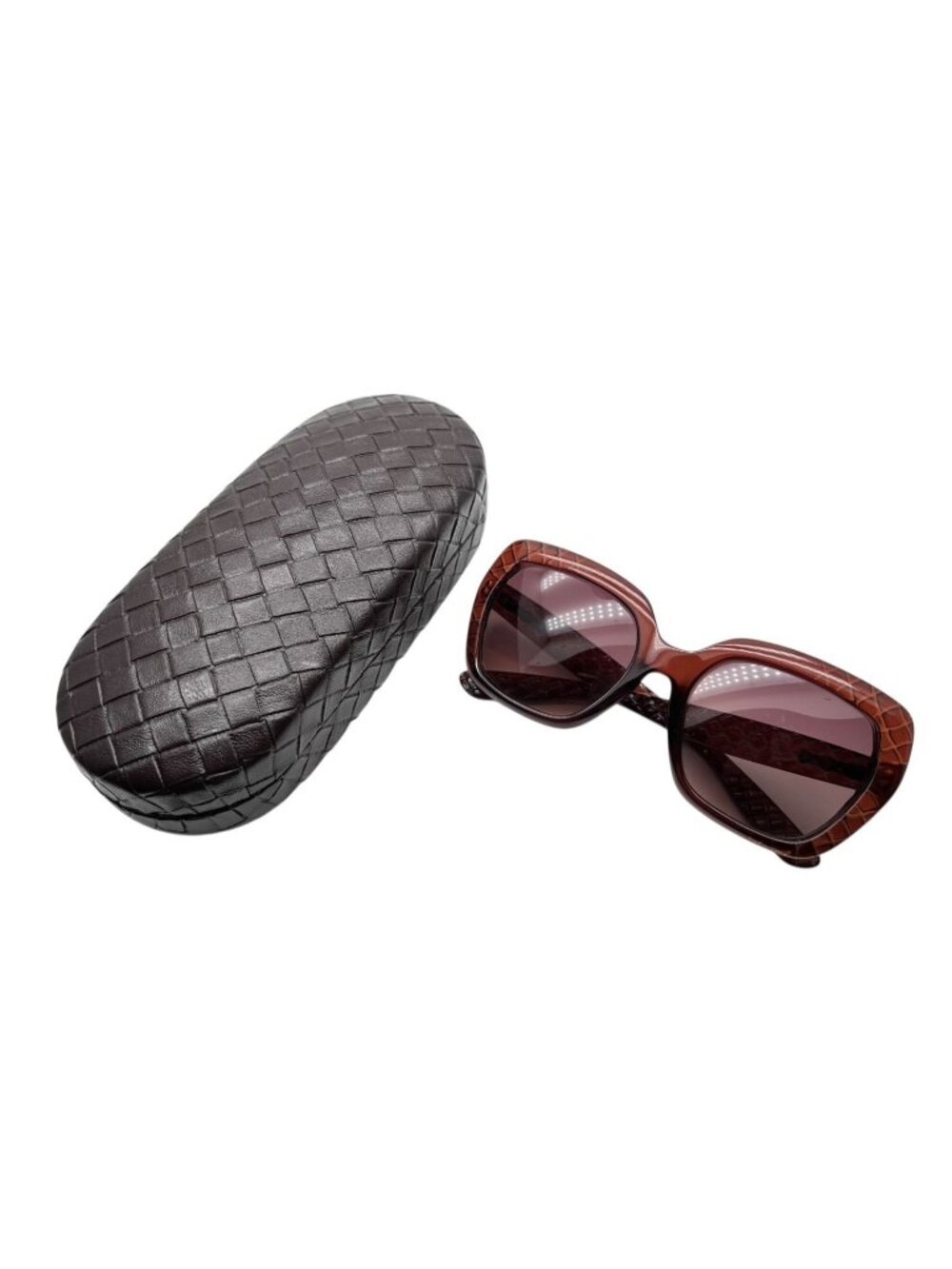 Bottega Veneta Sunglasses Eyewear B S Intrecciato Brown